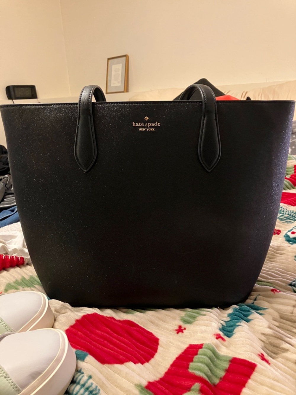 kate spade Black Saffiano Leather Laptop Tote